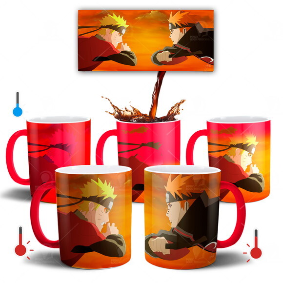 Caneca Mágica Personalizada Naruto vs Pain