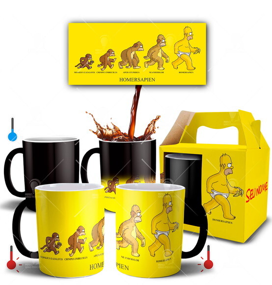 Caneca Mágica Personalizada The Simpsons Homer + Mod 002