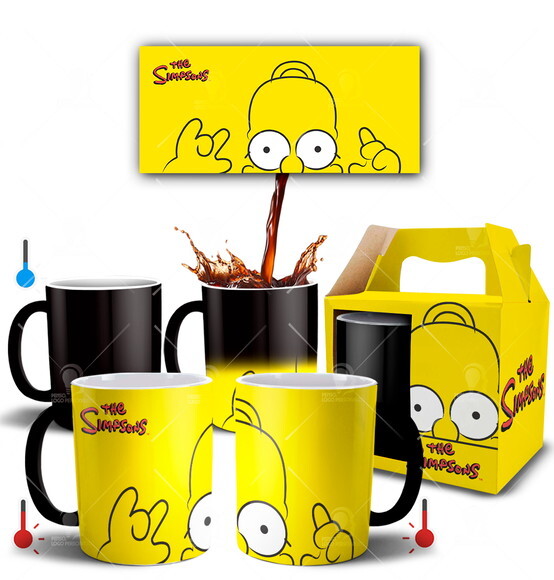 Caneca Mágica Personalizada The Simpsons Homer + Mod 001