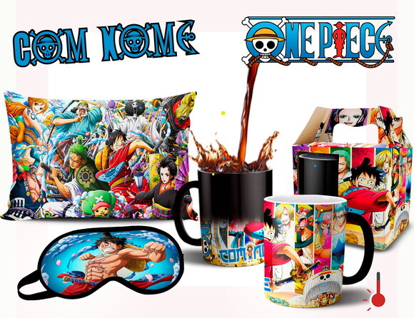 Caneca Mágica Personalizada+ Kit One Piece Wano com Nome