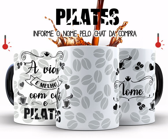 Caneca Mágica Pilates com nome + Caixinha