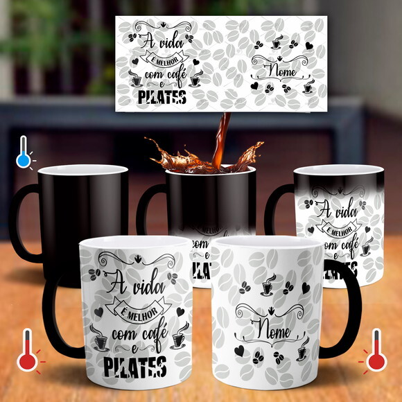 Caneca Mágica Pilates com nome + Caixinha