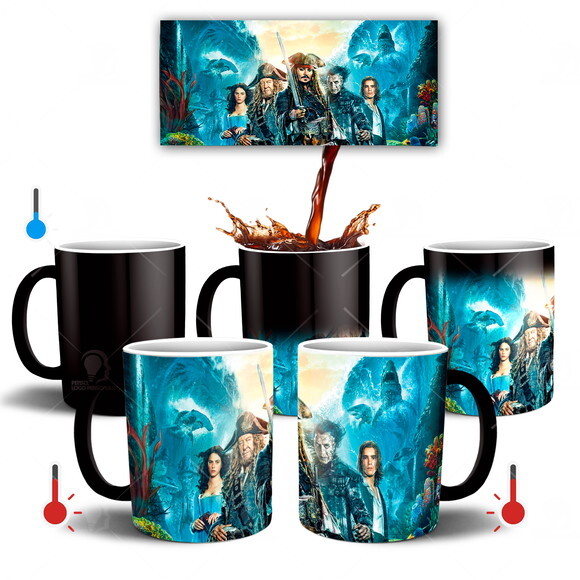 Caneca Mágica Piratas do Caribe Jack Sparrow Mod 005