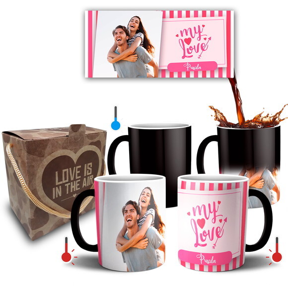 Caneca Mágica Presente de Namoro Noivos Casal - Mod 011