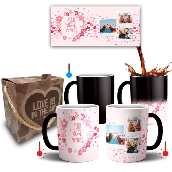 Caneca Mágica Presente de Namoro Noivos Casal - Mod 013