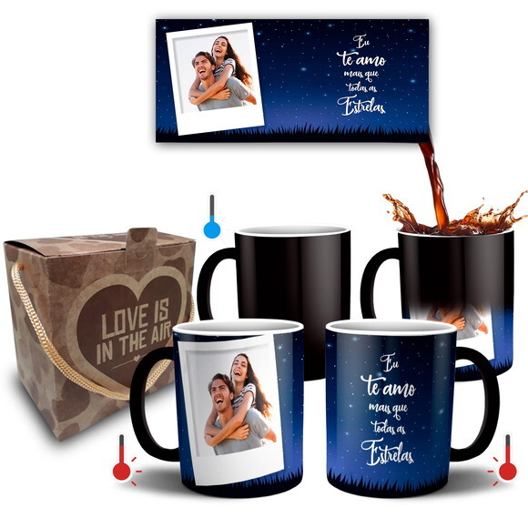 Caneca Mágica Presente de Namoro Noivos Casal - Mod 012