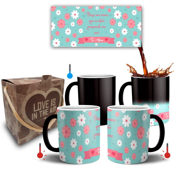 Caneca Mágica Presente de Namoro Noivos Casal - Mod 019