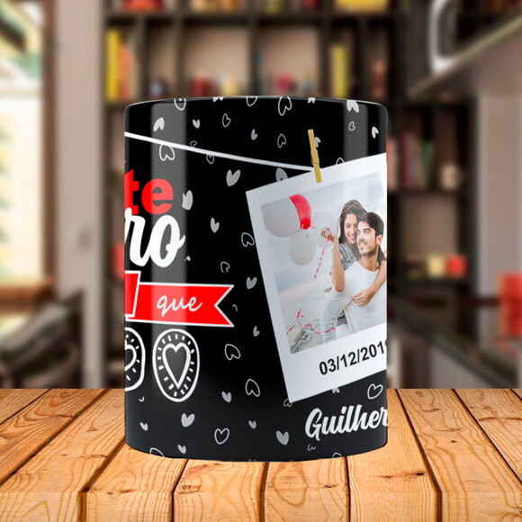 Caneca Mágica Presente Dia dos Namorados com Foto e Nome