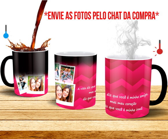 Caneca Mágica Presente Melhor Amiga Amizade com Fotos