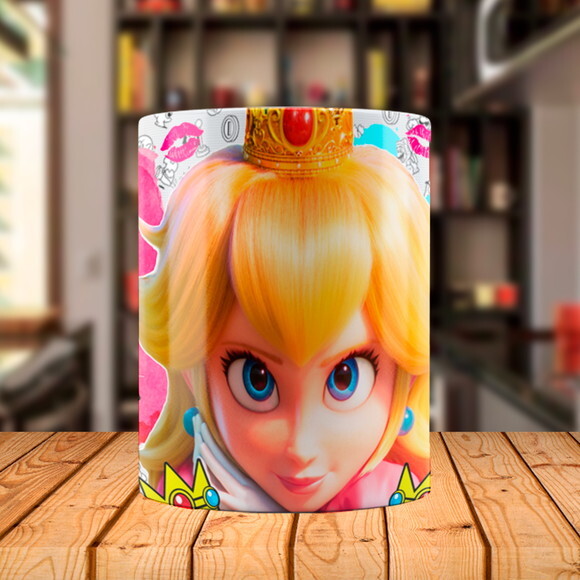 Caneca Mágica Princesa Peach com Nome Personalizado