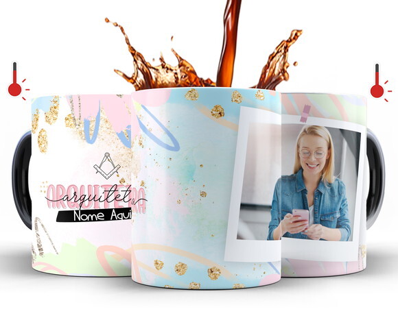 Caneca Mágica Profissão Arquitetura com Nome e Foto