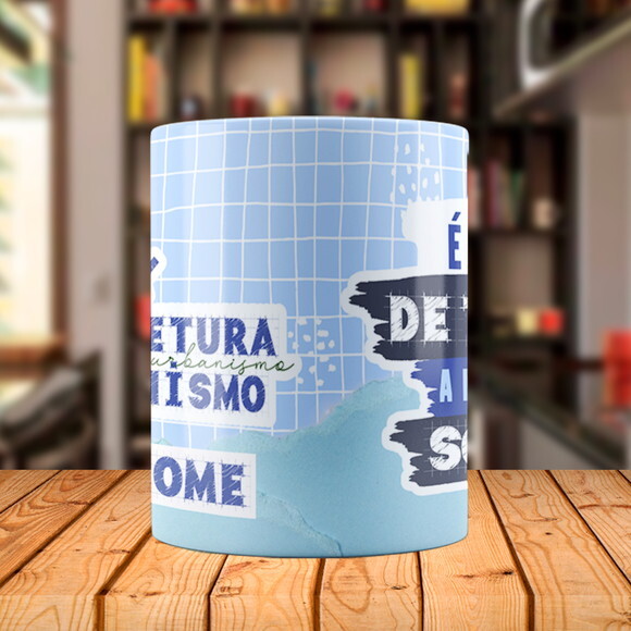 Caneca Mágica Profissão Arquitetura e Urbanismo com Nome