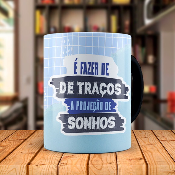 Caneca Mágica Profissão Arquitetura e Urbanismo com Nome