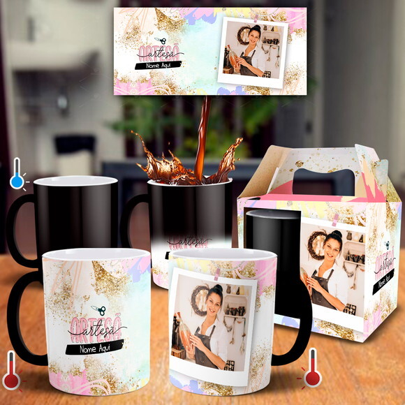 Caneca Mágica Profissão Artesã com Nome e Foto