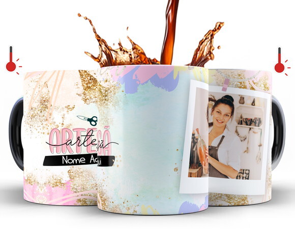 Caneca Mágica Profissão Artesã com Nome e Foto