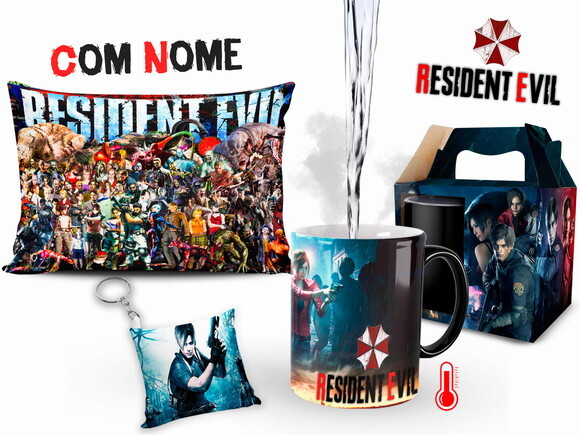 Caneca Mágica Resident Evil + Kit Personalizado com Nome