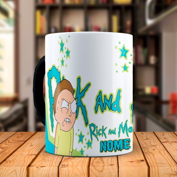 Caneca Mágica Rick and Morty com Nome Personalizado