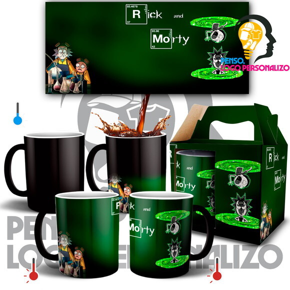 Caneca Mágica Rick E Morty personalizada + caixinha Mod 06