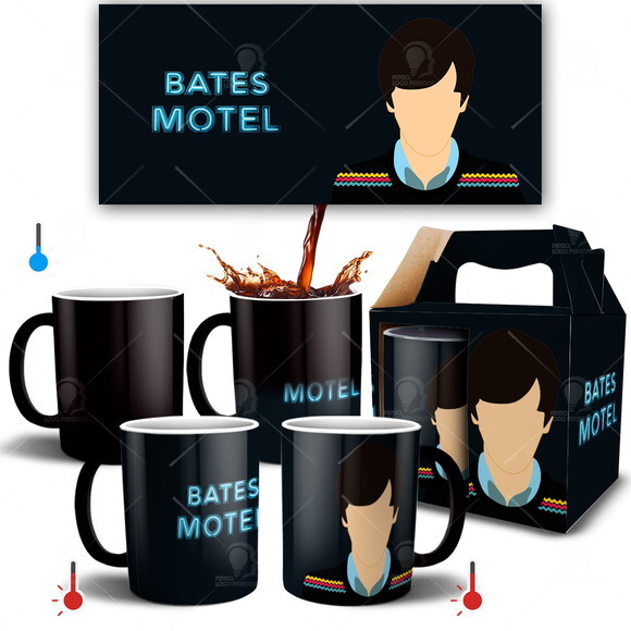 Caneca Mágica Série Bates Motel + Caixinha Personalizada