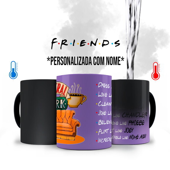 Caneca Mágica Série Friends Central Perk com Nome