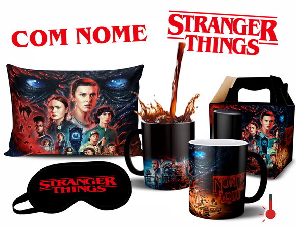 Caneca Mágica Série Stranger Things 4 temporada com seu Nome