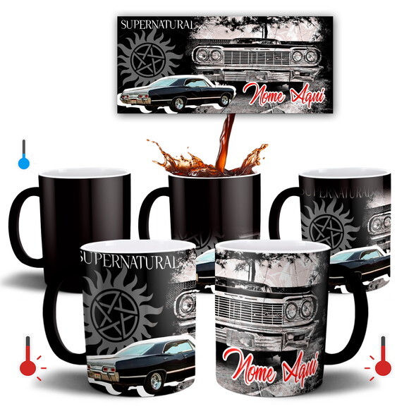 Caneca Mágica Série Supernatural Cadillac com nome