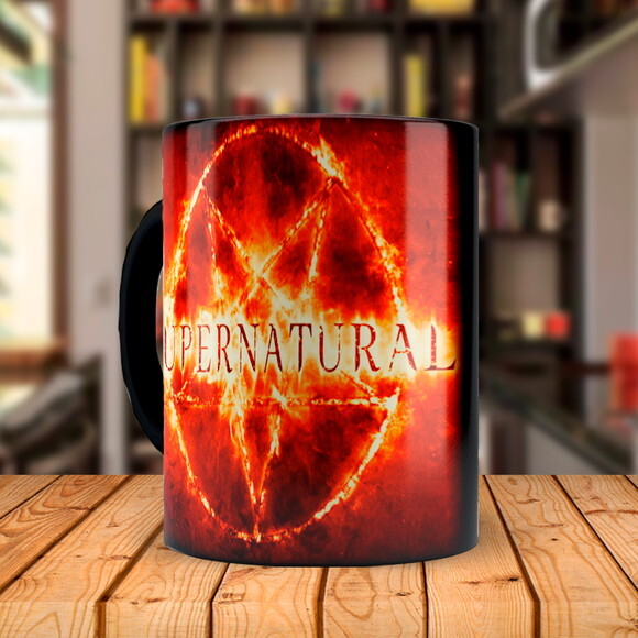 Caneca Mágica Série Supernatural Símbolo com Nome
