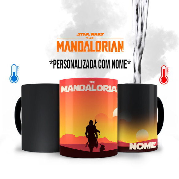Caneca Mágica Série The Mandalorian Personalizada com Nome