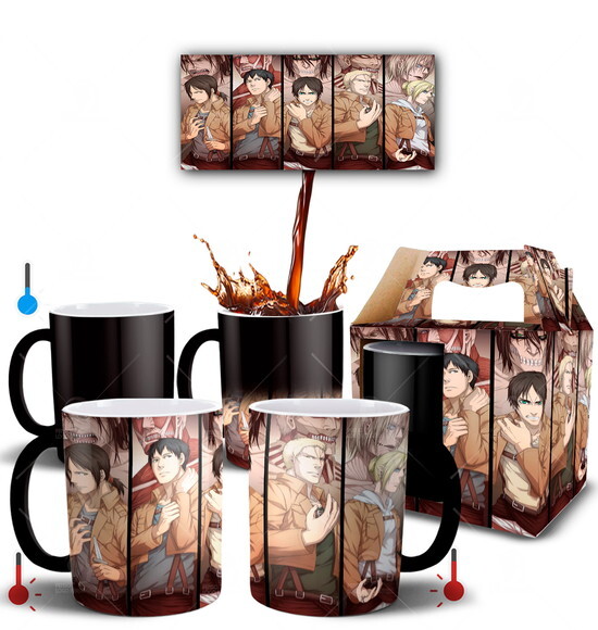 Caneca Mágica Shingeki no Kyojin Attack on titans -Md 01