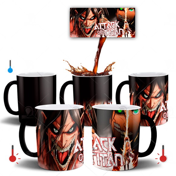 Caneca Mágica Shingeki no Kyojin Attack on titans