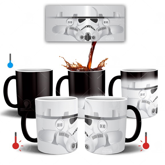Caneca Mágica Star Wars Capacete Stormtrooper + Caixinha