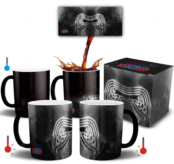 Caneca Mágica Star Wars Kylo Ren Estampa 3d + Caixinha