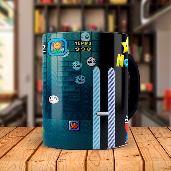 Caneca Mágica Super Mário Personalizado com Nome