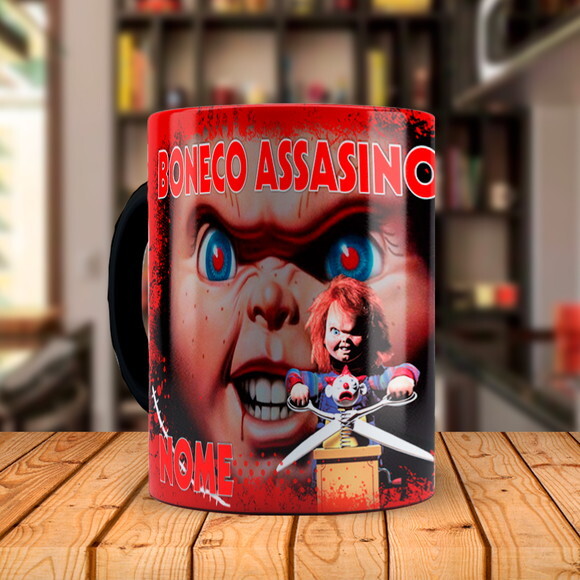 Caneca Mágica Terror Chucky Boneco Assassino com Nome