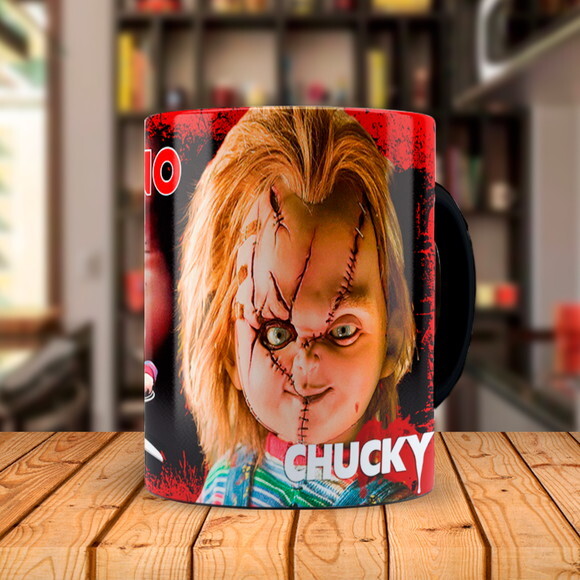 Caneca Mágica Terror Chucky Boneco Assassino com Nome