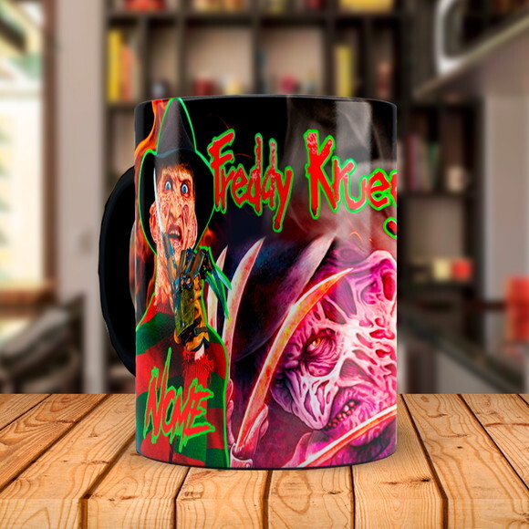 Caneca Mágica Terror Freddy krueger Hora do Pesadelo + Nome
