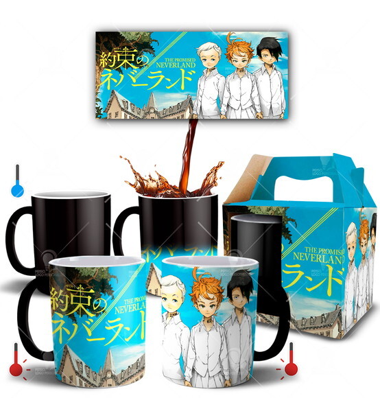 Caneca Mágica the promised neverland + Caixinha - Mod 001