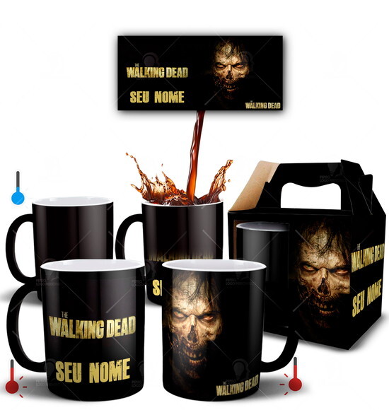 Caneca Mágica The Walking Dead série personalizada com nome