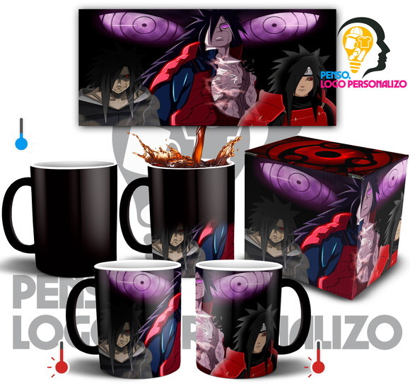 Caneca Mágica Uchiha Madara Naruto Shippuden + Caixinha #003