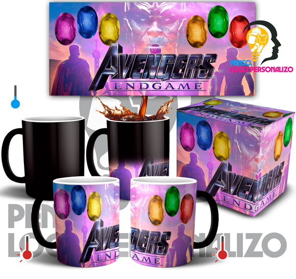 Caneca Mágica VIngadores Avengers End Game + Caixa Mod 003