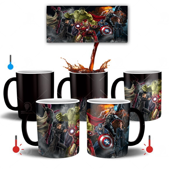 Caneca Mágica Vingadores Avengers Guerra Infinita - Mod 002
