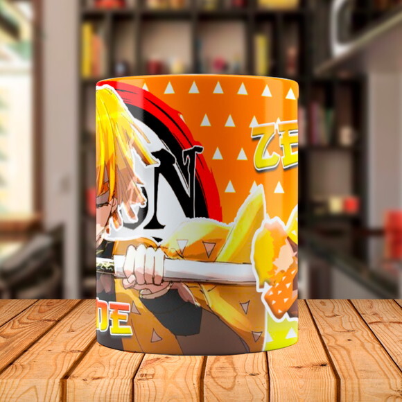 Caneca Mágica Zenitsu Demon Slayer com Nome