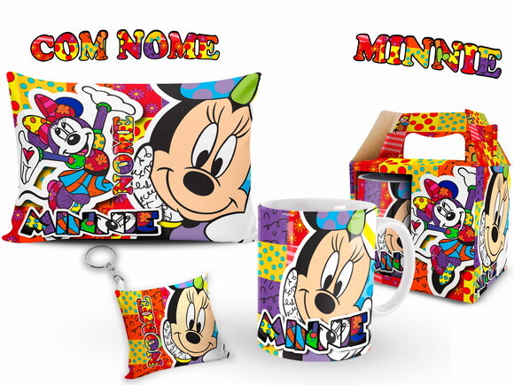Caneca Minnie + Kit Personalizado com Nome