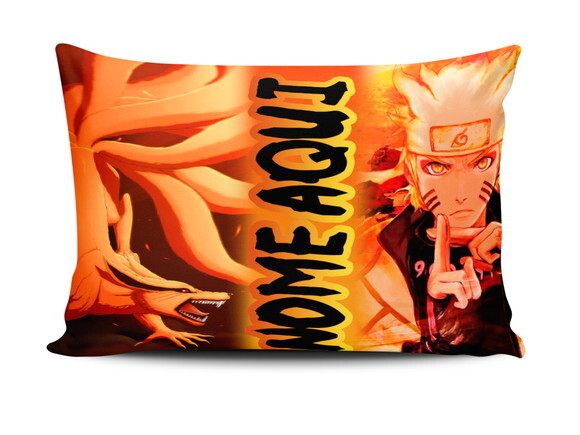 Caneca Naruto e Kurama + Kit com Nome Personalizado