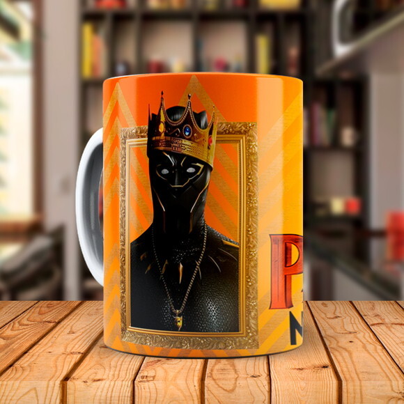 Caneca Pantera Negra Wakanda Forever com Nome