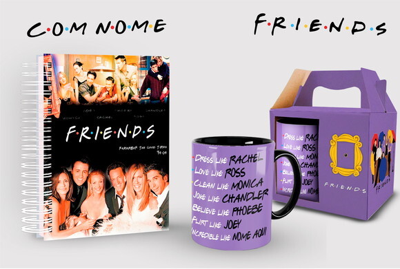 Caneca Personalizada + Kit Agenda Série Friends com Nome
