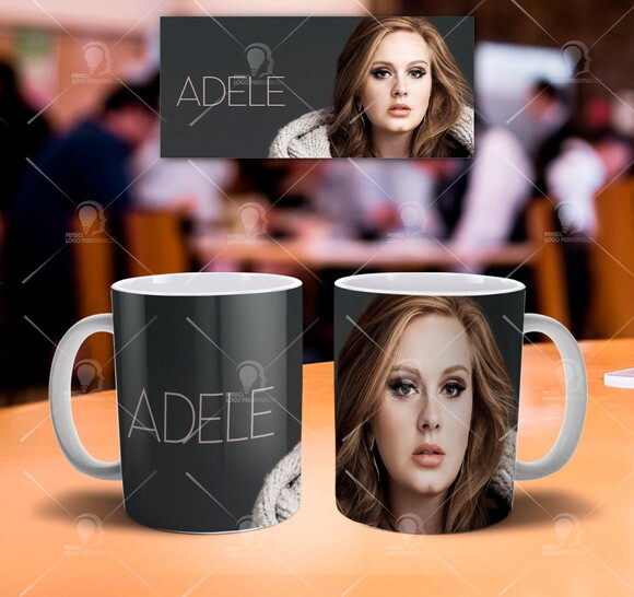 Caneca Personalizada + Kit Cantora Adele - Mod 003