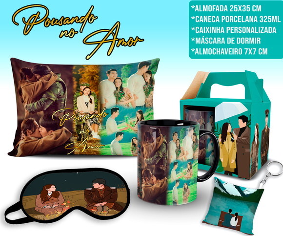 Caneca Personalizada + Kit Dorama Pousando no Amor