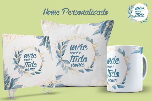 Caneca Personalizada + kit Mãe Você é Tudo com Nome