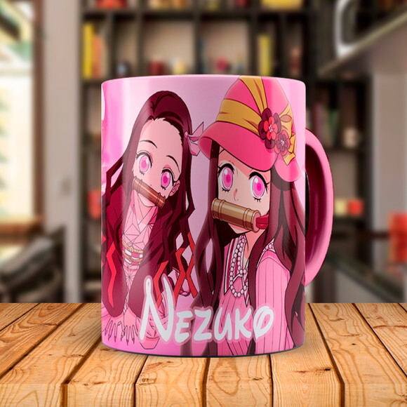 Caneca Personalizada + Kit Nezuko Demon Slayer com Nome